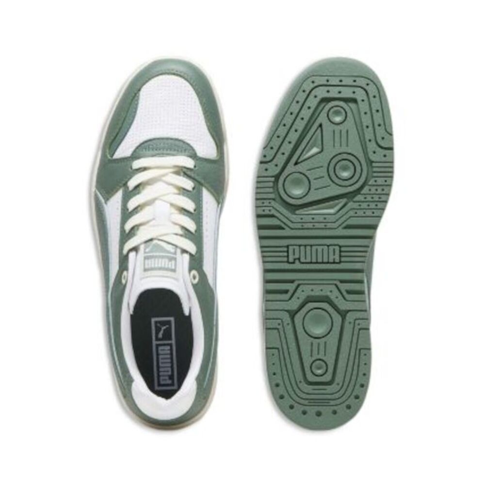 PUMA Mens White Logo Slipstream Round Toe Platform Leather Sneakers Shoes 8.5 - Picture 4 of 4